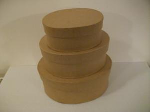 Cutie ovala din papier-mache, model 1