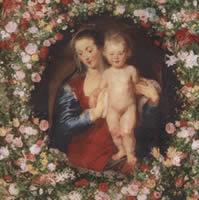 Servetel decorativ "Rubens:Madonna and child"