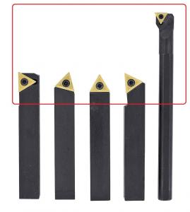 Set 5 placute amovibile carbura metalica pentru cutite de strung cu coada 10 mm