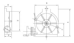 Masa rotativa orizontal si vertical HV 6