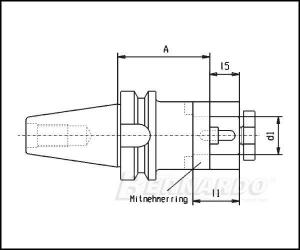 Adaptor reductie pentru diametru 32 mm cu receptie MAS-BT 40
