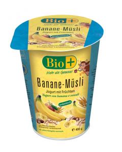 Bio+ Iaurt cu banane si musli,probiotic, 400g
