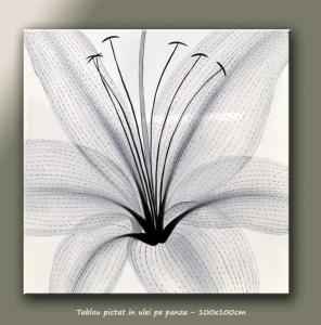 Tablou floral - Delicata (3) - ulei pe panza 100x100cm