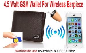 Casca audio invizibila cu portofel spion GSM
