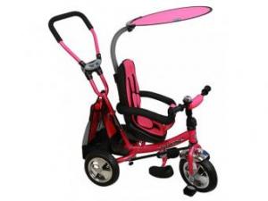 Tricicleta copii cu Scaun Reversibil Baby Mix Safari WS611 Pink