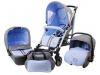 Carucior pentru copii 3 in 1 mykids gc116 albastru