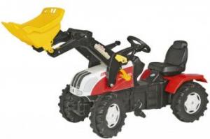 Tractor Cu Pedale Si Copii ROLLY TOYS 046331 Alb Rosu