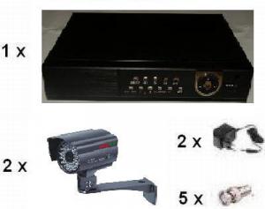 Sisteme supraveghere video PRO1206 : DVR 4 canale 100/100FPS + 2 camere supraveghere BIG-124SN