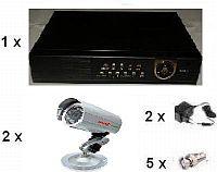 Sisteme supraveghere video PRO1207 : DVR 4 canale 100/100FPS + 2 camere supraveghere BIG-129F