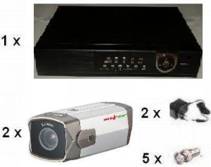 Sisteme supraveghere video PRO1211 : DVR 4 canale 100/100FPS + 2 camere supraveghere BIG-352SN