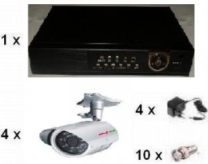 Sisteme supraveghere video PRO1422 : DVR 4 canale 100/100FPS + 4 camere supraveghere BIG-67F