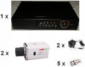 Sisteme supraveghere video PRO1215 : DVR 4 canale 100/100FPS + 2 camere supraveghere BIG-500SN