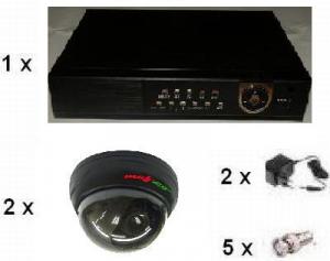 Sisteme supraveghere video PRO1216 : DVR 4 canale 100/100FPS + 2 camere supraveghere BIG-507F
