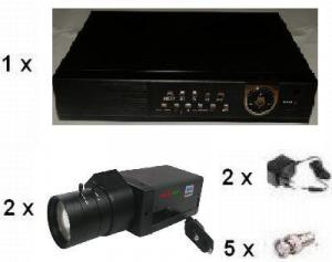 Sisteme supraveghere video PRO1219 : DVR 4 canale 100/100FPS + 2 camere supraveghere BIG-20SN480TVL