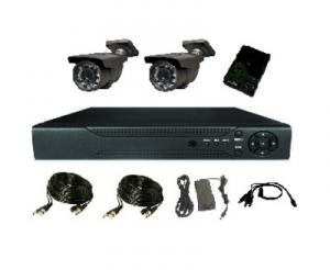 Kit supraveghere AHD cu 2 camere si DVR AHD-2V02