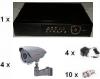Sisteme supraveghere video PRO1420 : DVR 4 canale 100/100FPS + 4 camere supraveghere BIG-513SNH540TVL