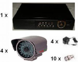 Sisteme supraveghere video PRO1403 : DVR 4 canale 100/100FPS + 4 camere supraveghere BIG-106SN