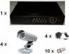 Sisteme supraveghere video PRO1405 : DVR 4 canale 100/100FPS + 4 camere supraveghere BIG-121SN