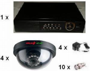 Sisteme supraveghere video PRO1409 : DVR 4 canale 100/100FPS + 4 camere supraveghere BIG-129F