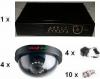 Sisteme supraveghere video PRO1410 : DVR 4 canale 100/100FPS + 4 camere supraveghere BIG-129SN