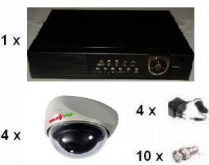 Sisteme supraveghere video PRO1411 : DVR 4 canale 100/100FPS + 4 camere supraveghere BIG-308F