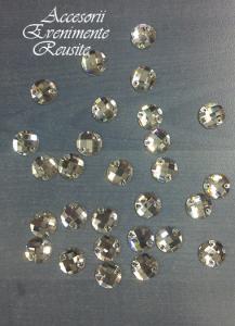 Pietre de cristal rotunde argintii