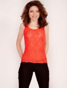 Top "In Praise Of Lace" Red