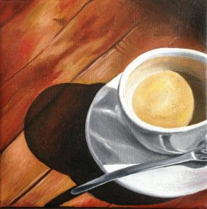 Tablou pictat "Coffee Bar"