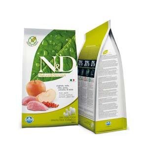 N&D Grain Free Adult Dog Mistret & Mere 7 kg + recompensa Prime Hide Chicken Chips 100gr