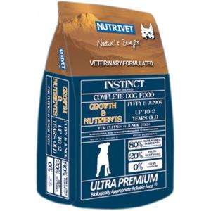 Nutrivet INSTINCT Growth and Nutrients 12 kg  + ulei somon salbatic Nutrivet 250 ml