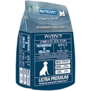 Nutrivet INSTINCT Nutritive and Health 12 kg  + ulei somon salbatic Nutrivet 250 ml