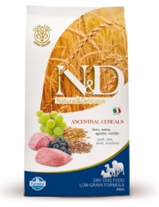 N&D Low Grain Adult Mediu Miel si Afine 12 kg + 6 conserve EQUILIBRIA DOG 410 gr