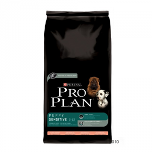 Purina Pro Plan Puppy Sensitive Somon si Orez 14kg