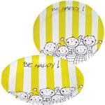 Farfurii Be Happy Party - galben 23 cm