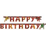 Party banner Happy Birthday - Power Rangers