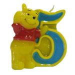 Lumanare 3D cifra 5, Winnie the Pooh