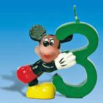 Lumanare 3D Mickey Mouse cifra 3