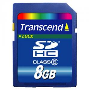 Transcend Secure Digital HC, 8GB, Clasa 6-TS8GSDHC6