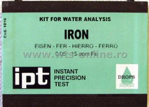 Test analiza apa pentru Fier 0.25-15 ppm-aprox 100 teste