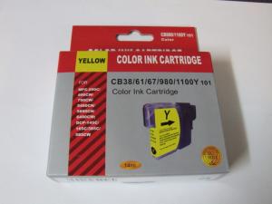 Cartus compatibil NOU Yellow pentru imprimanta Brother MFC-290C 490CW 790CW 5490CN 5890CN 6490CW DCP-145C 165C 385C 585CW CB38 61 37 980 1100 Y