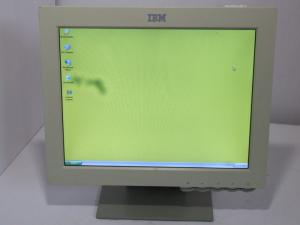Monitor LCD 15 inch IBM 9512-AWD, ecran zgariat si patat, carcasa zgariata, fara alimentator si fara cablu VGA DISP_069