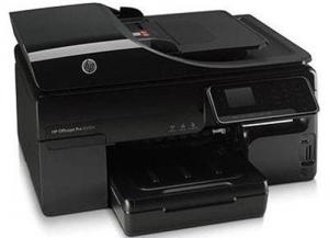 Imprimanta multifunctionala HP Officejet Pro 8500A CM755A cu cartuse goale si printhead-uri infundate, fara cabluri
