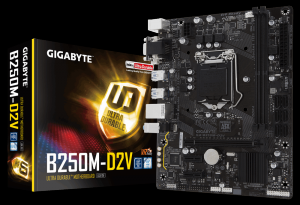 Placa de baza GIGABYTE GA-B250M-D2V, socket 1151, 2 x DDR4, 6 x SATA3, Micro ATX