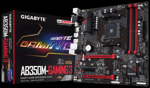 Placa de baza GIGABYTE GA-AB350M-Gaming 3, socket AM4, 4 x DDR4, 6 x SATA3, Micro ATX