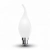 Bec led - 4w filament  e14 white cover candle tail