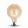 Bec led - 8w filament  e27 g95 amber 2200k