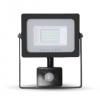 Proiector led 20w   corp negru smd cu senzor