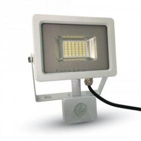 Proiector LED 20W   Corp Alb SMD  cu Senzor