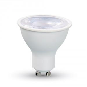 Bec Spot LED GU10 8W Plastic Alb cu Lentila 38&deg; Interior