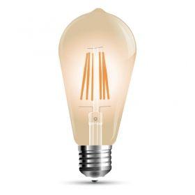 Bec LED - 6W E27 Filament Amber Cover ST64 2200K